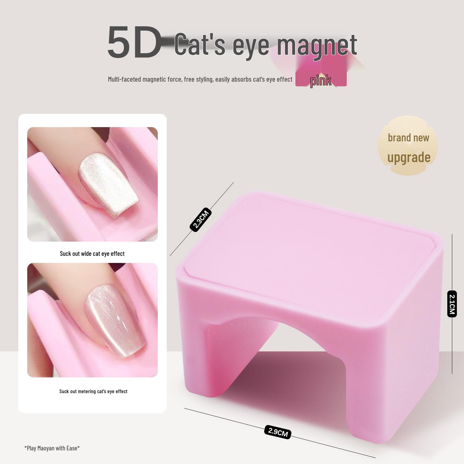 5D U-Shaped Magnet for Cat Eye Nail Art: Super Strong, Multi-Functional, Instant Suction