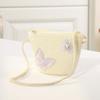 Borsa in paglia con cerniera e fiore per bambina, simpatici accessori per foto, borsa a tracolla intrecciata a mano per bambini, cestino portaoggetti, portamonete, borsa a tracolla
