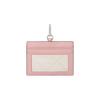 Michael Kors MK Jet Set Travel Silver Logo Detachable Strap Saffiano Leather Card Holder Women Accessories Blush-Pink 35S3STVD3L-POWDERBLUSH