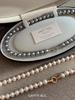 Women's Non-Fading Deep Sea Shell Pearl Necklace with Versatile Small Lockbone Chain