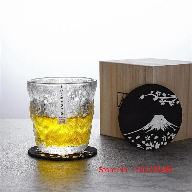 Glacier Whiskey Glass Gift Box Old-fashioned Crystal Wine Cup Retro Chivas Rock Tumbler Snifter Japan Whisky Glasses For Testing