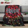 Slipknot 2D Flat Pattern Flannel Blanket High quality All Seasons Warmth and Comfort Perfect for Christmas Gifts.