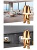 Golden Man Charging Desk Lamp: Modern Minimalist Figurine for Creative Decor & High-End Ambiance