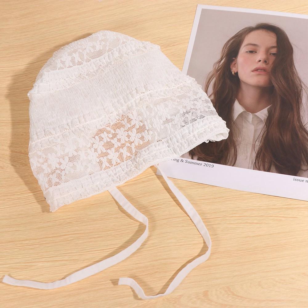 Y2k Geborduurd Kanten Hoed Uitgesneden Bloemenmuts Casual Beanies Hoed Meisjes