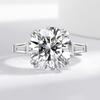 925 Sterling Silver Five Carat Moissanite Ring European American Popular Wedding Engagement Band Couple Promise Ring Jewelry Gift