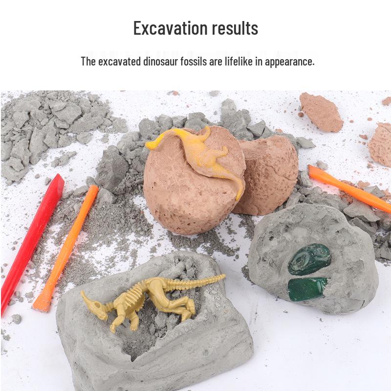 Dinosaur Fossil Excavation Kit: Handmade DIY Treasure Skeleton Assembly Archaeology Toy