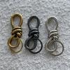 8-Shaped Twist Knot Keychain Alloy Key Ring Pendant New Bowknot Buckle  Gifts