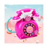(Rose Rot) Cartoon-Prinzessin Retro-Telefon-Mädchen-Spielzeug mit Bildungs- und Musikfunktionen