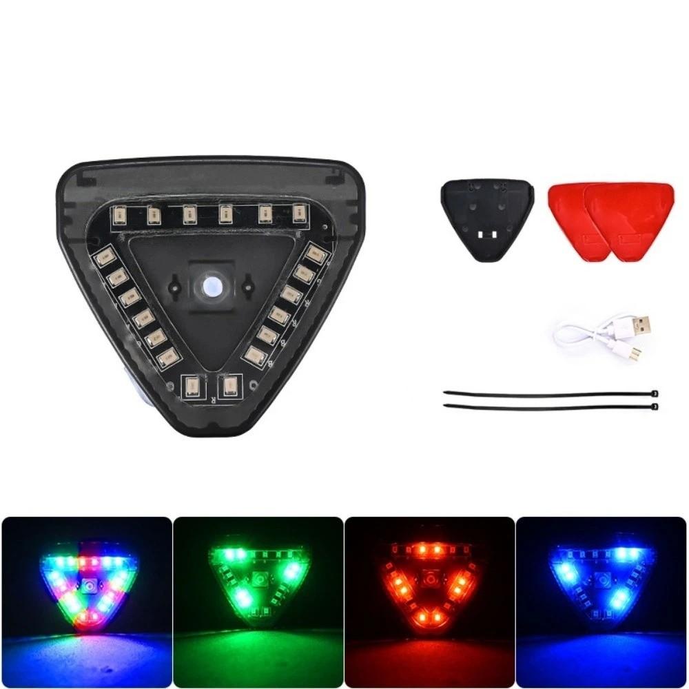 Colorful Solar Power Strobe Warning Light Waterproof Flashing Signal Lamp  Motorcycle Safety Colorful