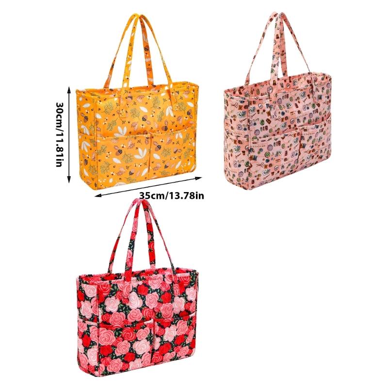 Crochet Craft Project Bag Travel Craft Project Bag Yarn Organiser Bag for Crocheting Pattern Yarn Crochet Hook Needle