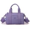 Nylon Pillow Shape Shoulder Bag With Top Handle Multi Zipper Pockets Lightweight Travel Tote For Women Daily Commute
