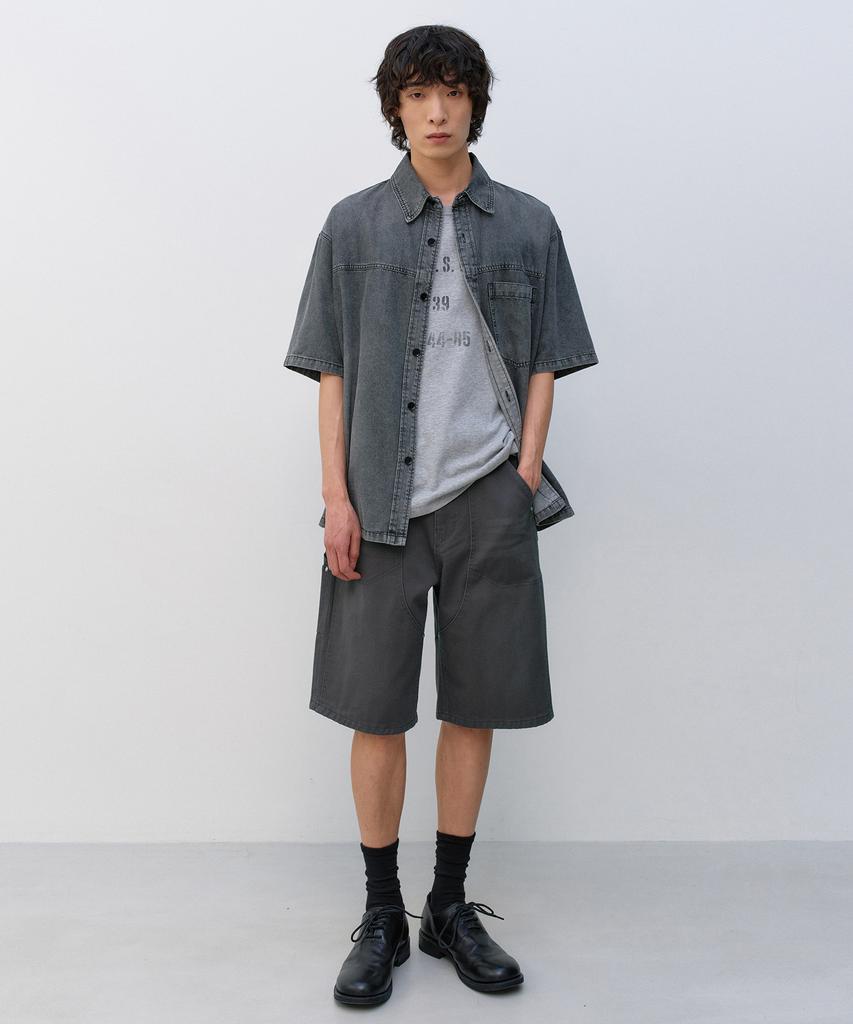 INSILENCE Double Knee Shorts Charcoal