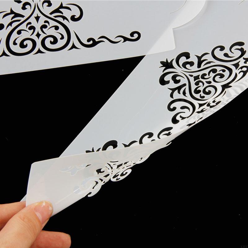 Кружевной Цветочный Торт Мастика Печенье Боковой Трафарет для Выпечки Свадебное Украшение Инструменты для DIY X3UC
