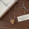 Fashion Silver Color Geometric Pinecone Pendant Adjustable Long Chain Necklace for Women Dainty Daily Wear Luxury Jewelry Gift