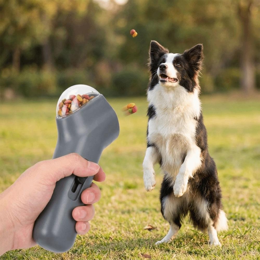 Spring Powered Trigger Pet Food Feeder Light Weight Build Pet Training Feeder  Daily Reward Feeding