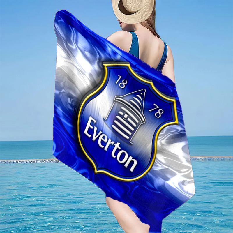 1PC Everton Football Club Crest Beach Towel - Soft,  Absorbent Microfiber, Lightweight, Ideal for The Beach, Parties, Travel, Camping fan gifts