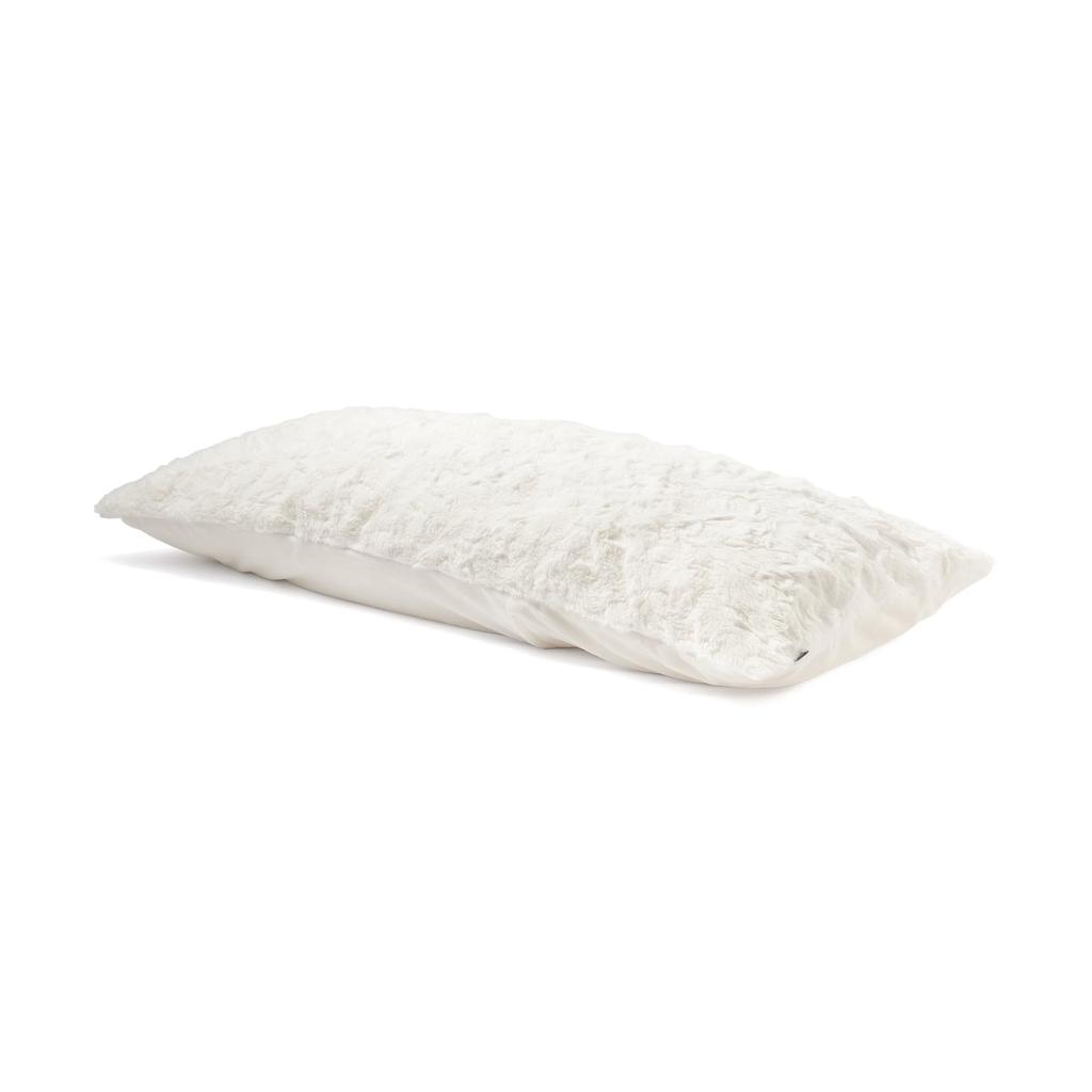 Francfranc Fur Cushion Cover, 45cm X 100cm, White (A-112) - Simple, Solid Color, Perfect for Interior Redecoration