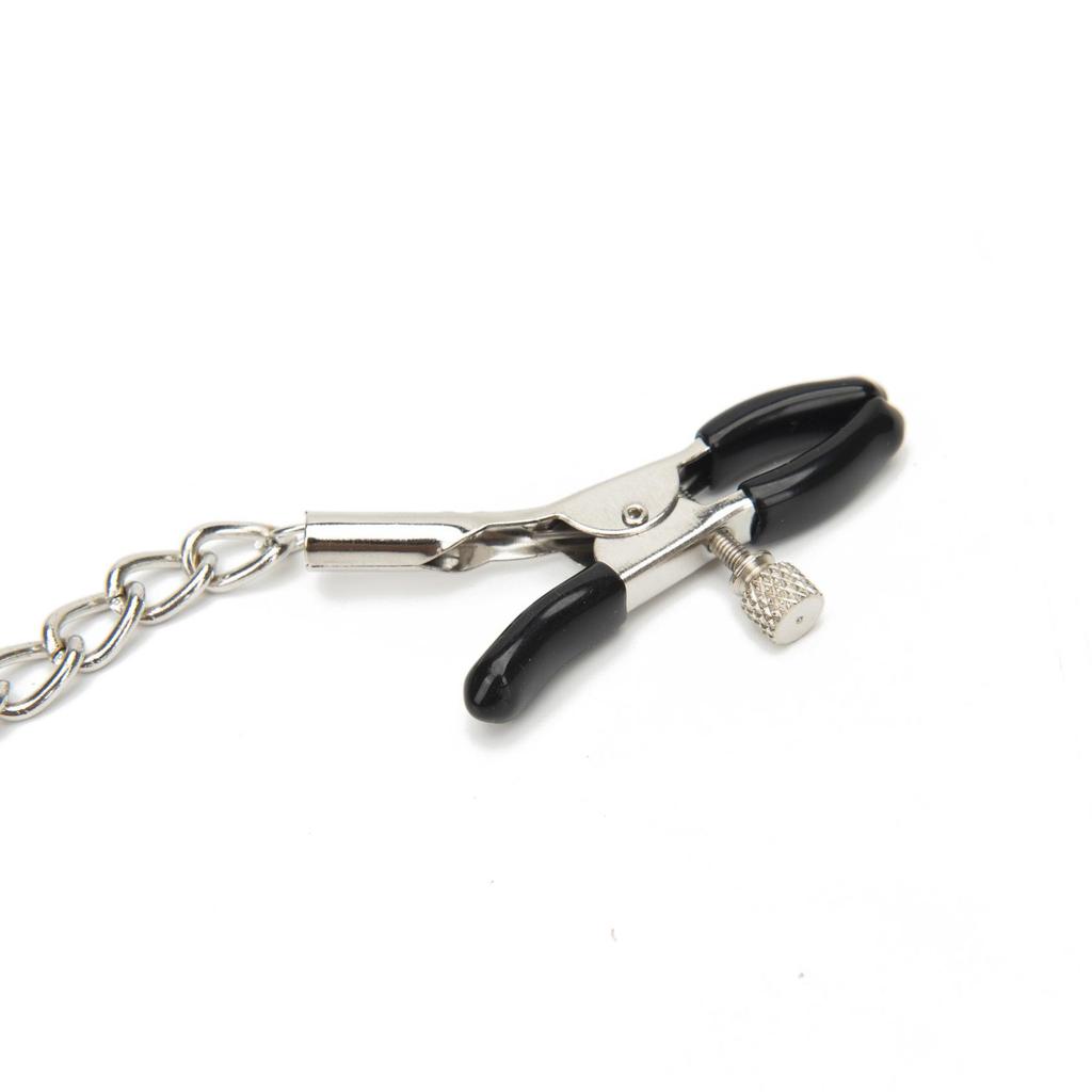 MoDi Metal Nipple Clamp With Metal Chain for Women Men Fetish To Breast Labia Clip Stimulation Massager Bondage Sex Products Adult BDSM