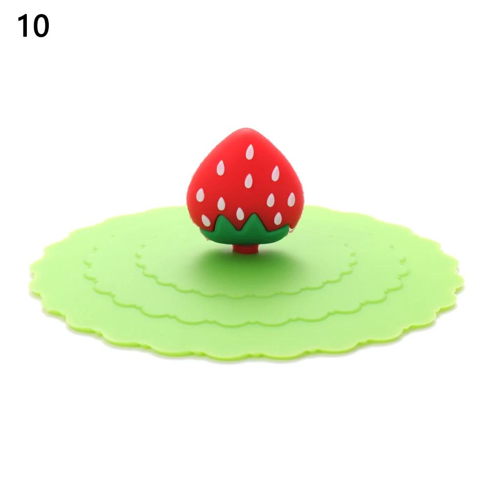 New 10cm Cartoon Cute Silicone Cup Cover Heat-resistant Leak Proof Sealed Lids Cap Dustproof Cup Cover Tea Coffee Lids
