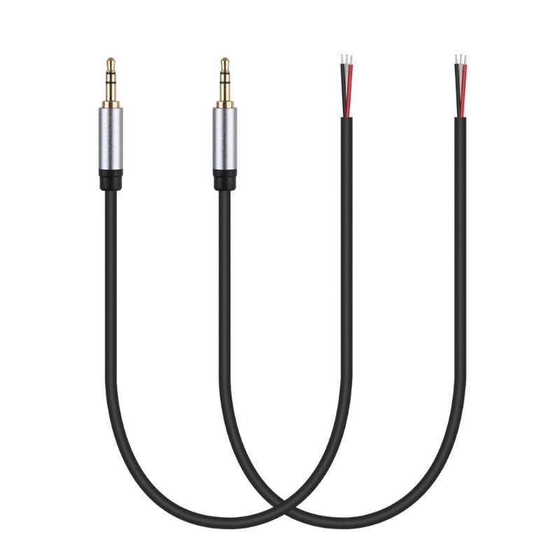 Durability 3.5mm Male Plugs to Bare Wire 3.5mm TRS Male Plugs to Open End Bare Wire Cable for Earphone Audios Devices