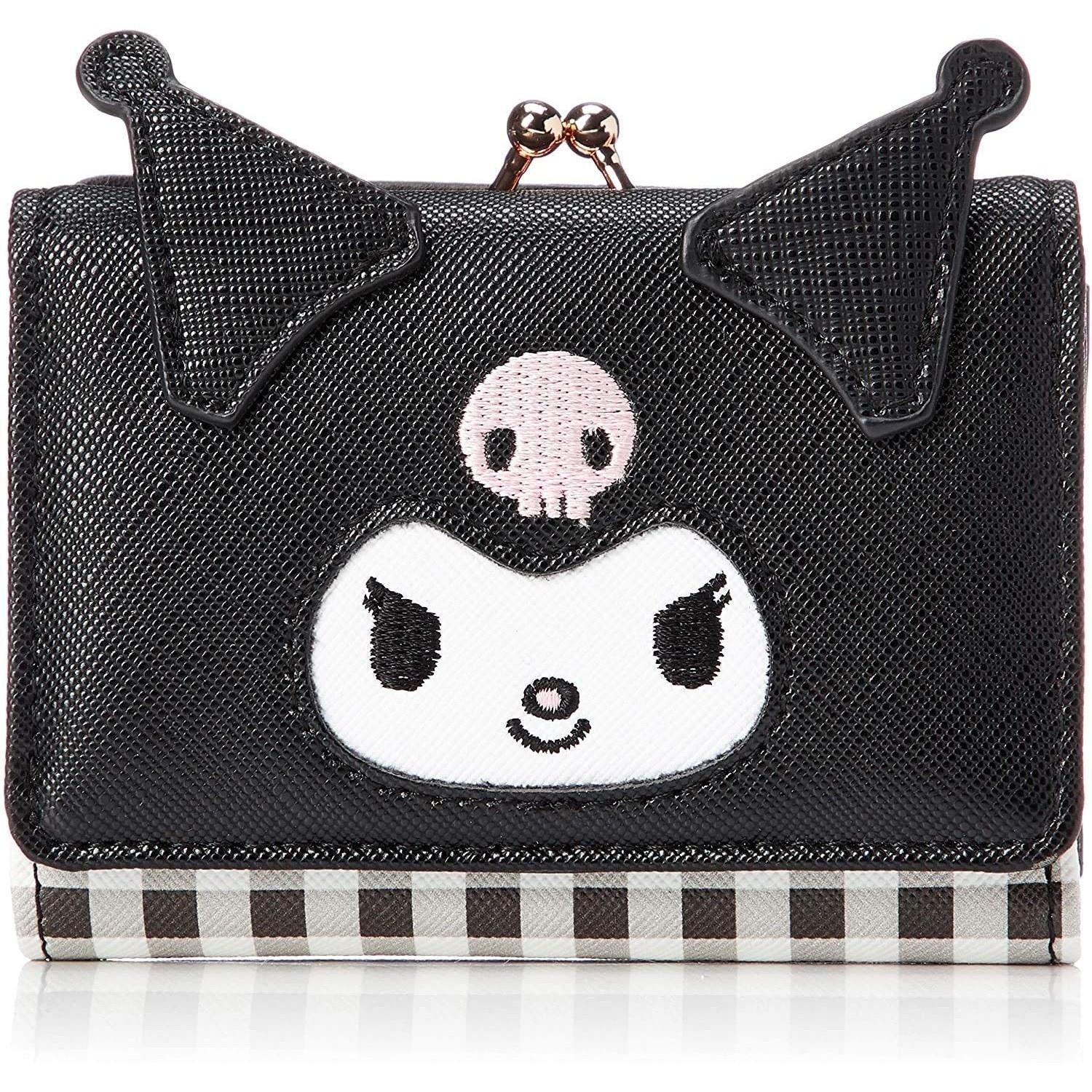 Kuromi wallet clasp three-fold Sanrio