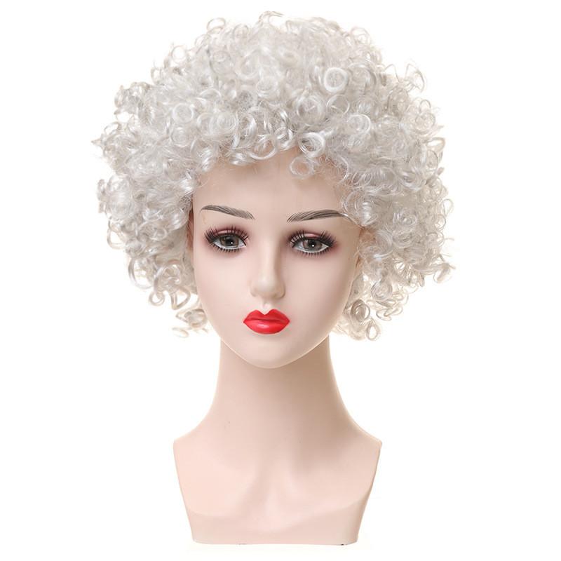 Short Curly Grandmother Wig For Halloween Costume With Versatile Styling Options