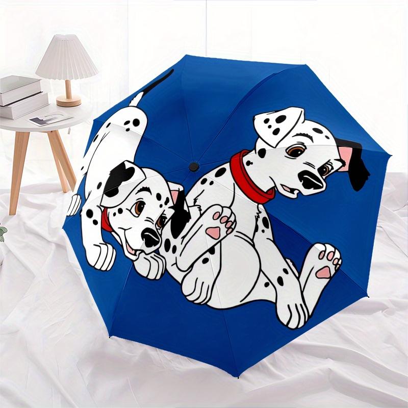 

Disney Dalmatian 101 Themed automatic opening and closing folding umbrella, portable durable, 8 rib umbrella frame, very suitable for busi