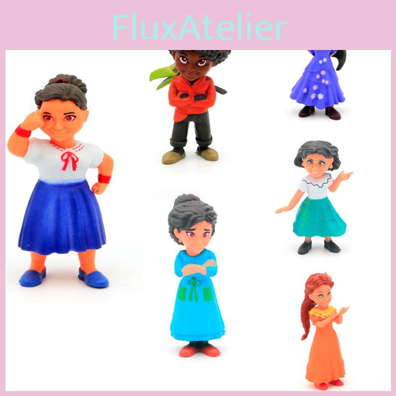 Colorful Disney Encanto Figures For Cake Toppers And Playtime 6 Piece Doll Set