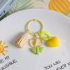 With Tassel Tulip Flower Keychain Young Girl's Heart Sweet Resin Tulip Keyring   Earphone Case