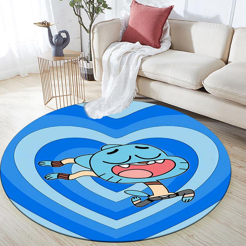 Gumball pattern round rug,Carpet Rug for Living Room Bedroom Playroom ,Non-slip Floor Mat,Holiday Gifts and Birthday Gifts.