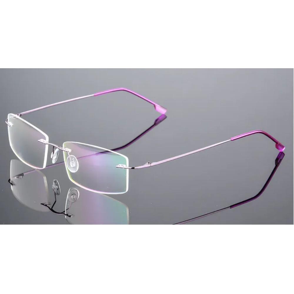 Titanium Myopia glasses for men women rimless frame prescription glasses near-sighted myopia eyeglasses Anti-blue Light Eyewear
