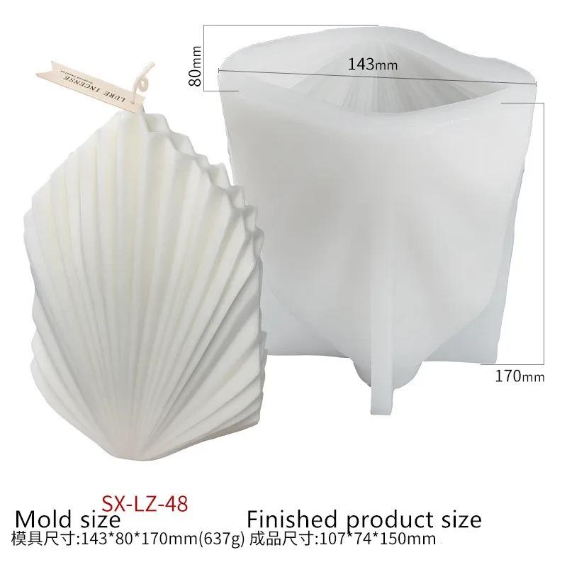 Forma silikonowa DIY na świecę cylindryczną w paski, forma silikonowa na świecę w kształcie geometrycznym, forma silikonowa na świecę w kształcie kwiatu, forma silikonowa akrylowa sferyczna w kształcie muszli