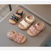 New Summer Girls Shoes, Floral Princess Korean Style Beach Sandals, Soft Sole Toddler Baby Sandals