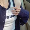 American Style Sleeveless Cotton Vest: Tight-Fitting, Color-Block, Embroidered Design, Breathable with Open Back