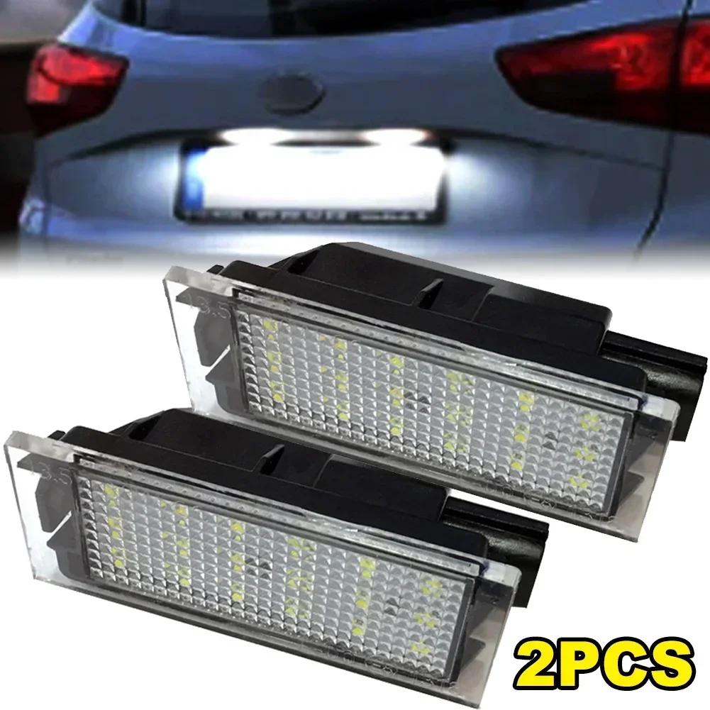 1/2Pc Car LED Canbus License Plate Light Error Free 18 SMD Lamp For Renault Megane 2 Clio 3 Laguna 2 Espace 4 Twingo Master Vel