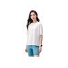 Anta Comprehensive Training Series Letter Round Neck Breathable Versatile Loose Short Sleeve T-Shirt Women T-Shirts Paper-White 162527120-1