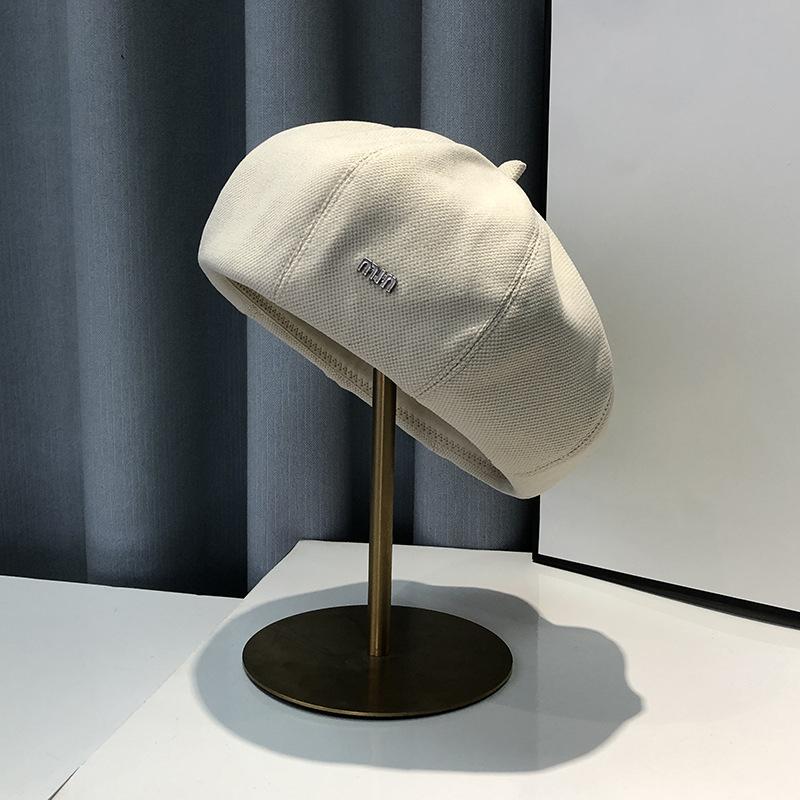 Beret Autumn Women's Korean Style Pumpkin Hat Simple Adjustable Fashion Retro Versatile Three Dimensional Painter Hat