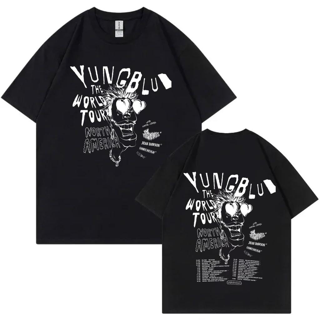 Yungblud Concert Tour Graphic T Shirts Mens Womens Fashion Vintage Short Sleeve Tshirt High Quality Cotton Oversized Tshirts