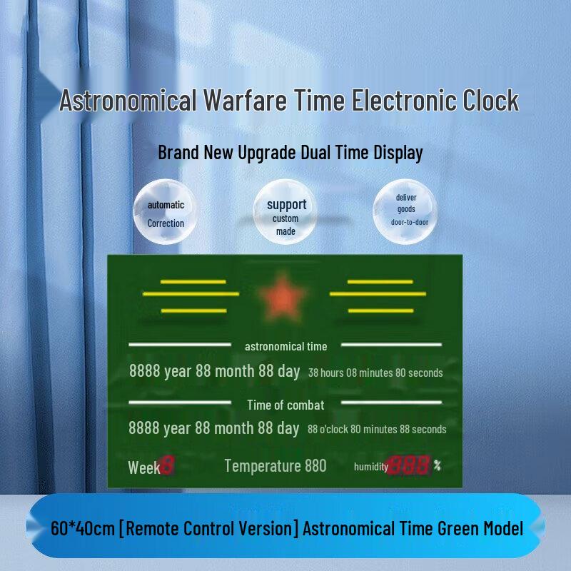 Small Bullet Astronomical LED Perpetual Calendar Wall Clock