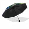 1pc Leaf Rainbow Automatic Open/Close Umbrella, Portable Folding Umbrella, Compact Travel Umbrella for088