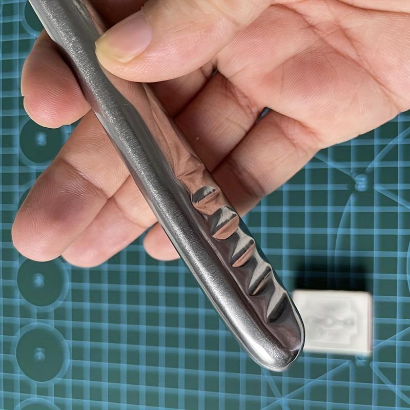 Premium Metal Faux Leather Thinner Blades - Precision Carving, Trimming & Scraping for DIY Faux Leather Crafting, Durable Hand Tool Accessories