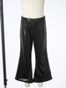 Boys Sequined Long Sleeve Spread Collar Shirt Elastic Waistband Flared Pants Jazz Outfit