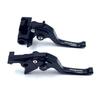 Motokano 2 Finger Brake Clutch Lever for ZX25R ZX4R ZX4RR Z900 6 Stage Adjuster Short Brake Lever (Black)