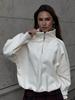 Solid Color Outer Wear Half Zipper Stand Collar Fashionable Trend Lapel Sweatshirt Loose Top