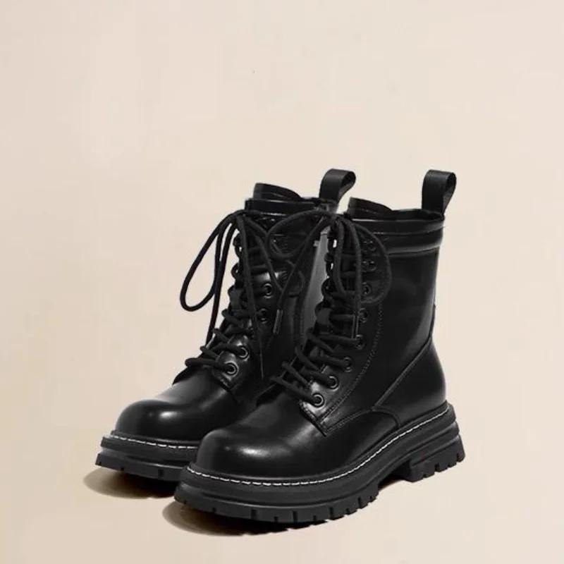 Stivali da Donna Nuovi Neri Marroni con Pelliccia Cavigliere da Donna Autunno Inverno Scarpe Imbottite in Cotone Calde Fondo Spesso Neve Stivaletti Corti