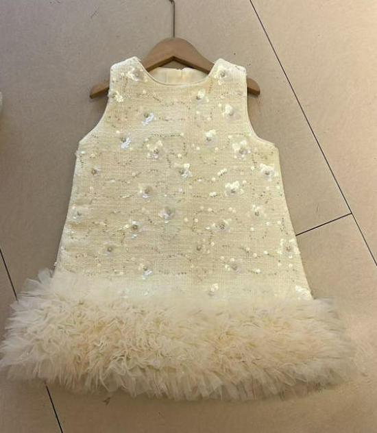 2026 Spring/Autumn Coco Style Girls' Puffy Skirt Princess Dress: Elegant Baby Banquet Attire