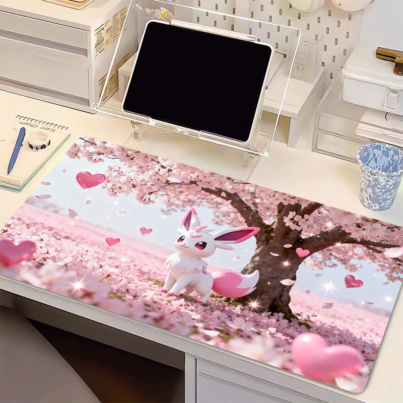 

Gaming Mouse Pad HD Print P-Pokemon Anime PC Computer Gamer Desk Mouse Mat Locking Edge For CS GO Office Laptop Kawaii Mousepad 30x60x0.2cm