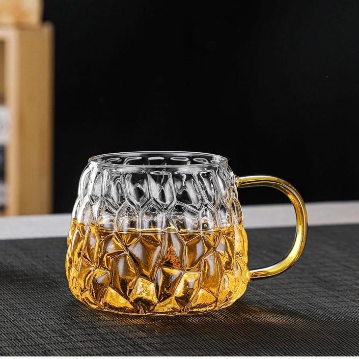 

Бытовой кувшин для холодной воды для гостиной, большой, прозрачный, термостойкий, желтый, из высокоборосиликатного стекла, чашка, чайник для холодной воды shell cup