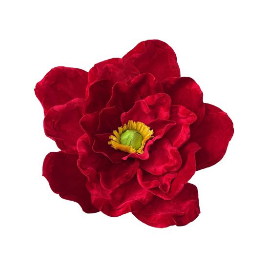 Large Velvet Artificial Magnolia Flower Christmas Faux Red Poinsettia Flower for Wedding Party Christmas Home Decor