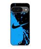 Case - MANIACASE - Google Pixel 9 - Silicone - Flexible - Nike Logo Black and Blue
